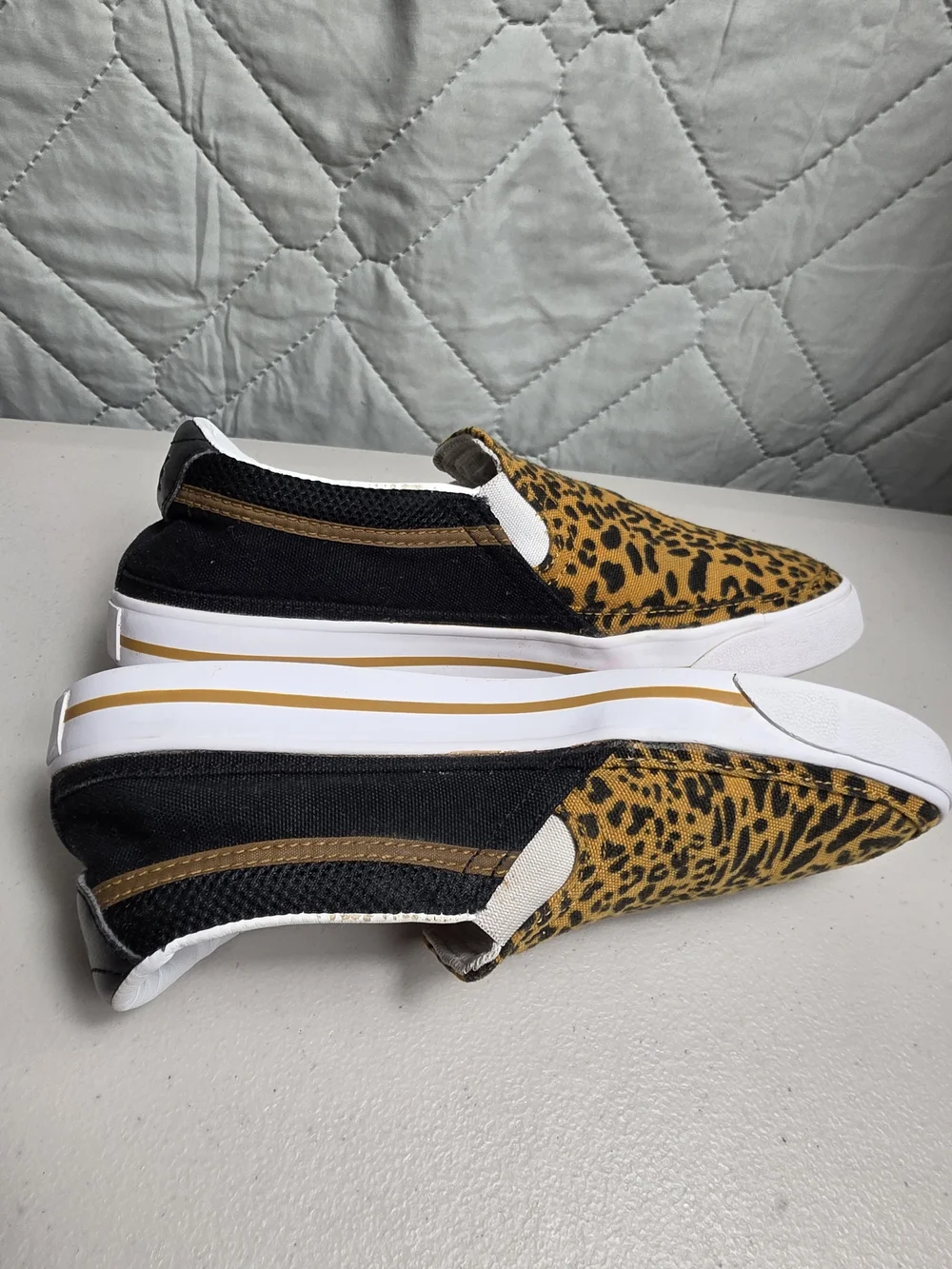 Nike Court Legacy Leopard Print Size 7.5 Canvas Shoes